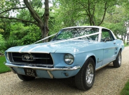 Classic Ford Mustang for weddings in Bedford